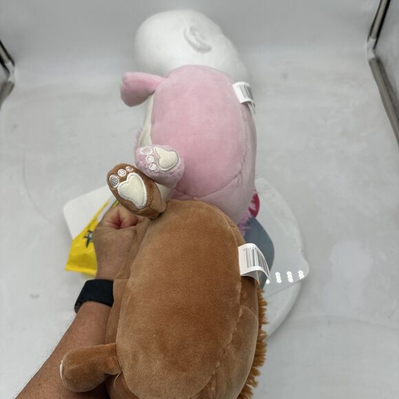 2022 Kellytoy Squishmallow Brina & Benny Duo Bigfoot 8 “ Brown & Pink Plus NWT - Picture 7 of 7